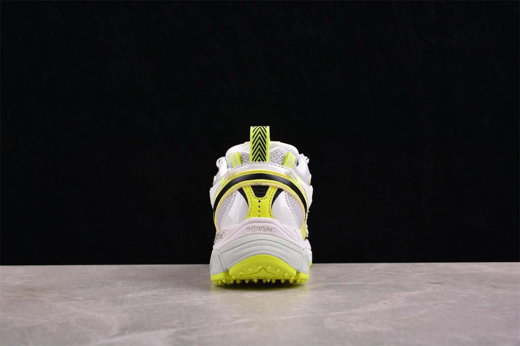Off-White™ x Nike Zoom Vomero 5, Weiß/Neon-Gelb/Schwarz
