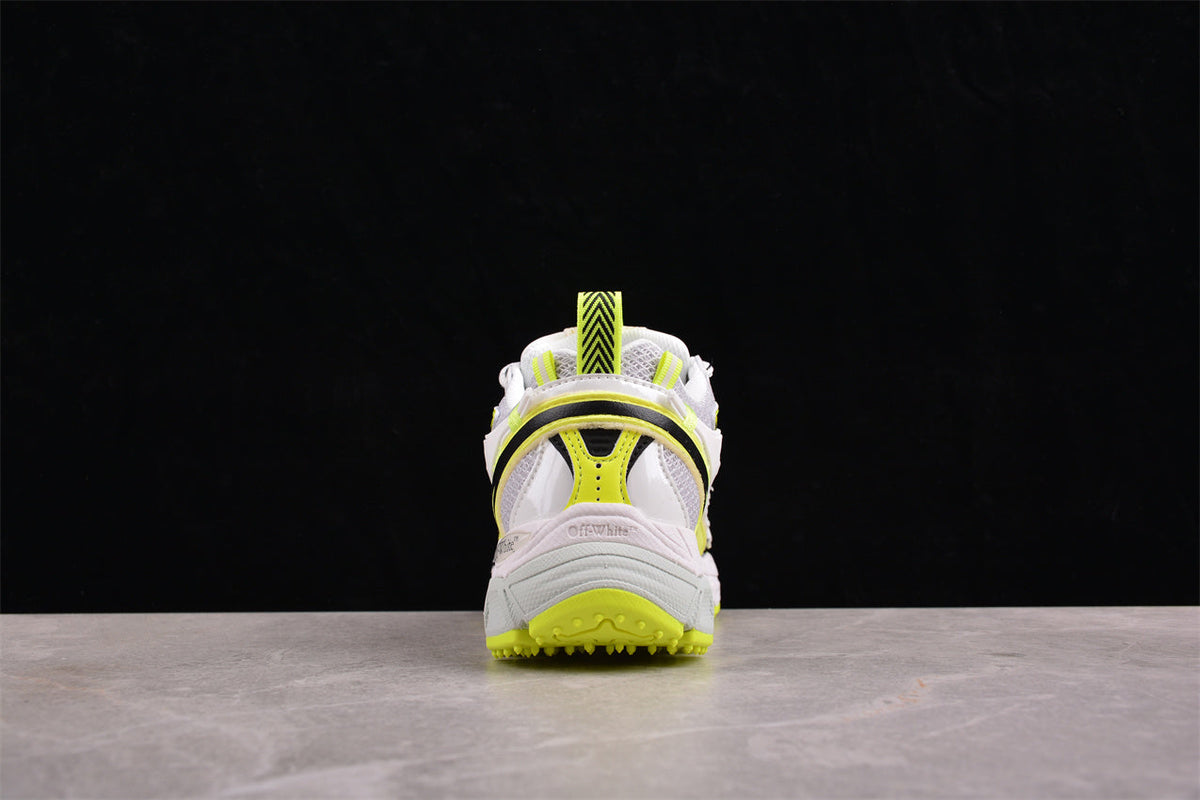 Off-White™ x Nike Zoom Vomero 5, Weiß/Neon-Gelb/Schwarz