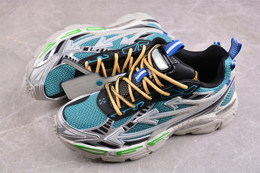 Off-White™ x Nike Terra Forma in the blue/green/silver colorway.