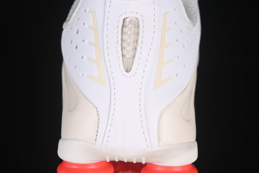Nike Shox R4 • Upper Colors: White and beige with perforated