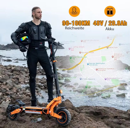 E-Scooter D7/D7 PRO ABE (Premium Version), NFC/Blinker/APP, 90-120KM Reichweite 20,8AH