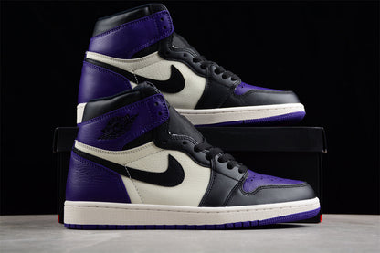 Air Jordan 1 High OG, Black & Purple Edition