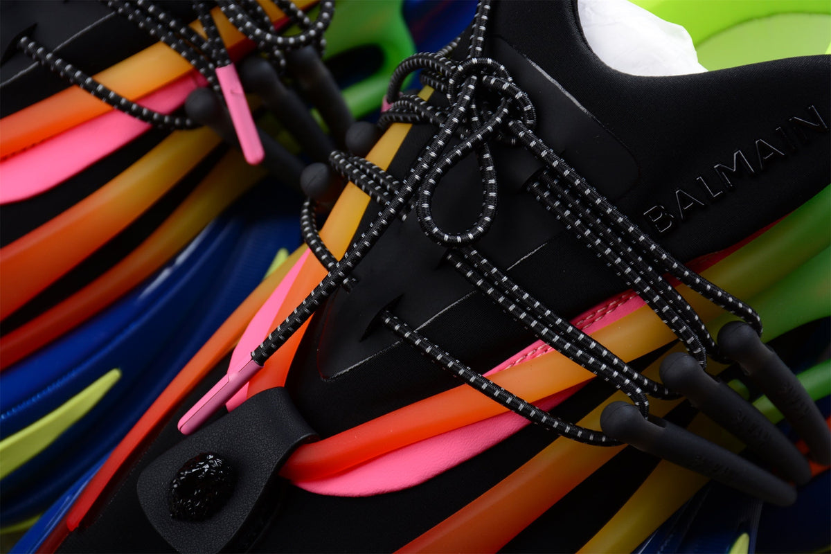 Balmain B-Runner Sneakers Multicolor Neon, Luxus trifft Future-Design in Farbe