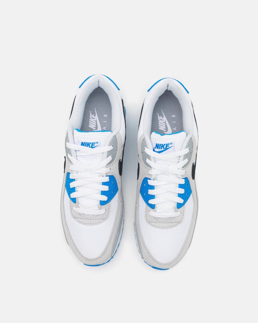 Nike Air Max 90 White Grey Blue, Classic Comfort Sneakers