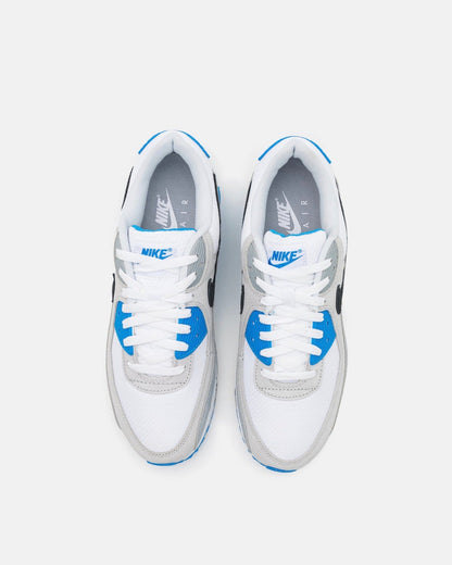 Nike Air Max 90 White Grey Blue, Classic Comfort Sneakers