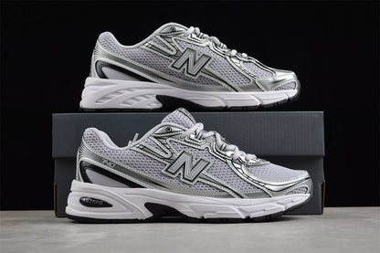 New Balance 2002R in a grey/silver