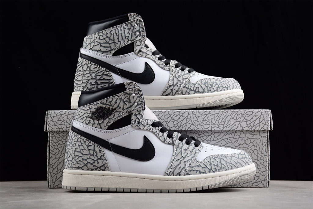 Jordan 1 High OG White Cement" AJ1 Joe 1, Elephant Pattern