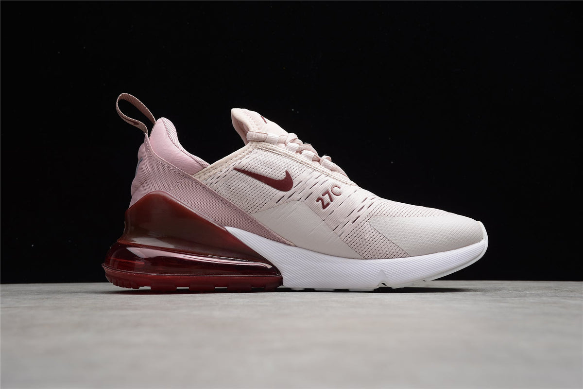 Nike Air Max 270 Light Pink / Burgundy Red accents
