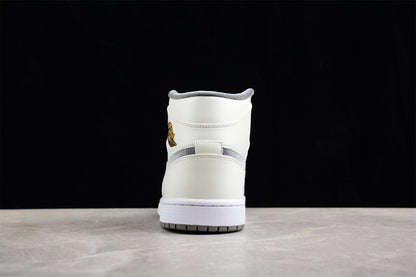 Air Jordan 1 Mid, Gray & White Edition
