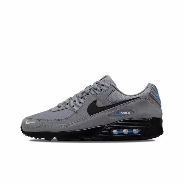 Nike Air Max 90 Grey Black Blue, Air Cushion Shoes