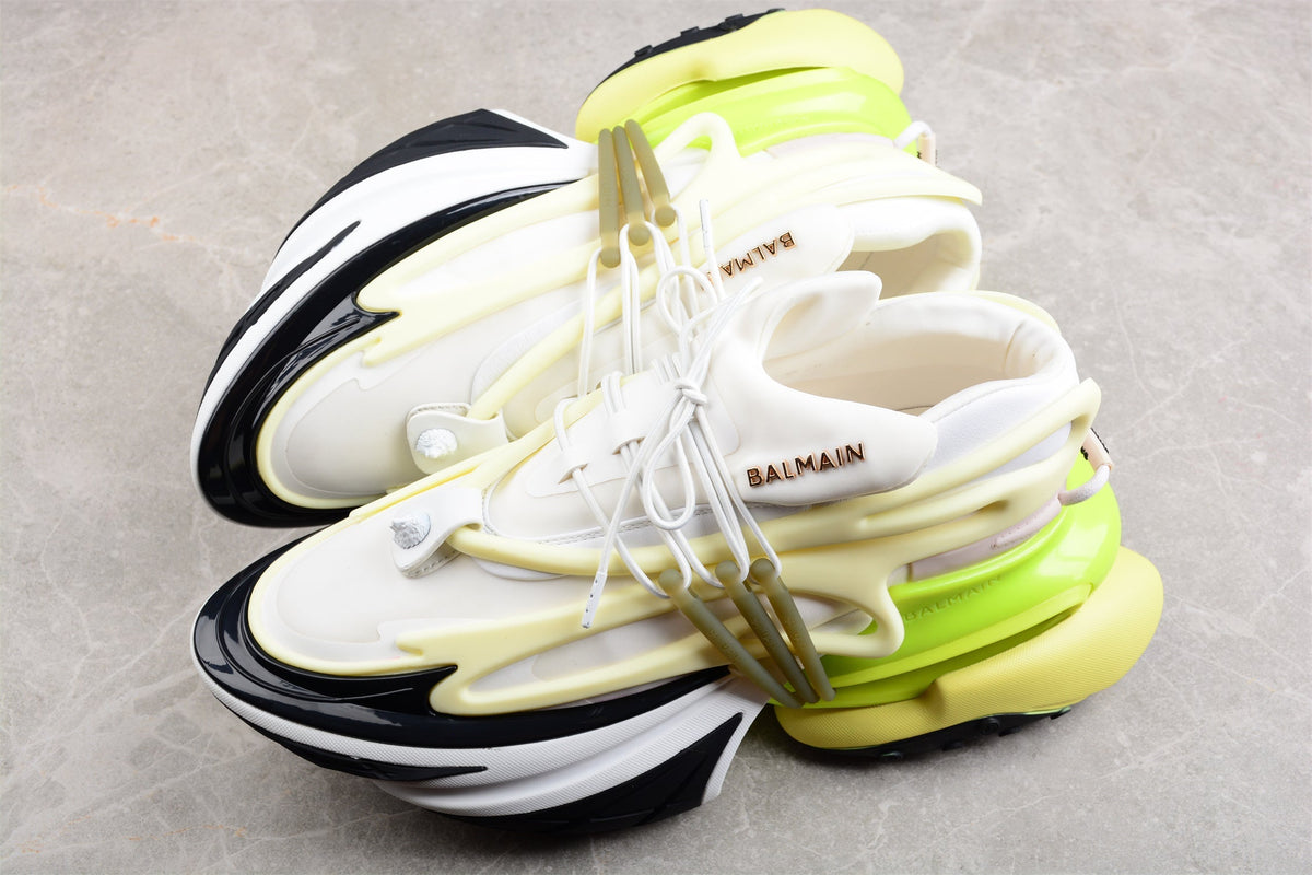Balmain B-Runner Sneakers White/Yellow Neon Green