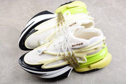 Balmain B-Runner Sneakers White/Yellow Neon Green