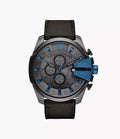 Diesel Men's Mega Chief Chronograph Black and Gray Nylon Watch DZ4500 VLP.LIFE