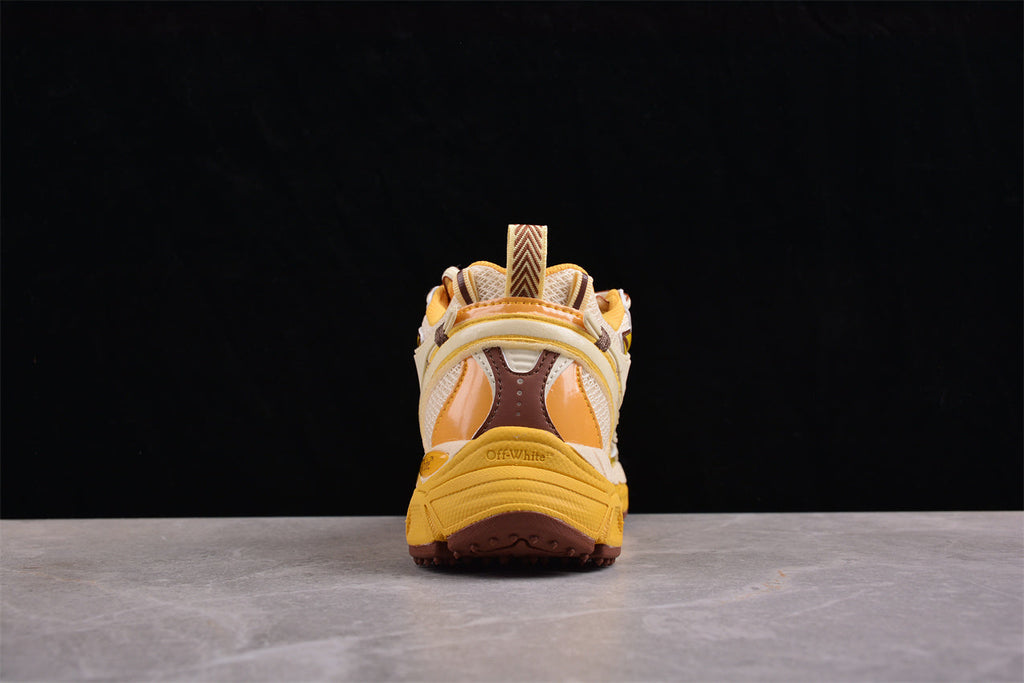 Off-White™ x Nike Zoom auffälligen Gelb-Braun-Beige-Farbschema