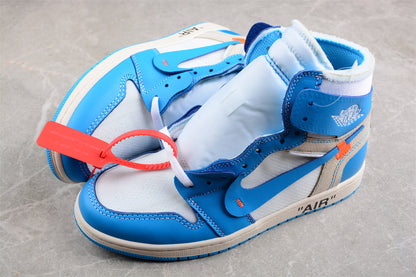 Air Jordan OW AJ1 Joe 1 Joint North Carolina Blue, High-Top Basketball Shoes