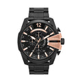 Diesel Mega Chief DZ4309, Black and Rose Gold Tone, view 1