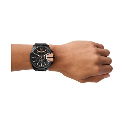 Diesel Mega Chief DZ4309, Black and Rose Gold Tone, view 2