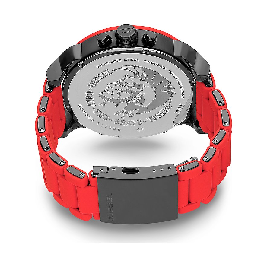 Diesel Mr. Daddy 2.0 DZ7370, Red and Gunmetal, view 3