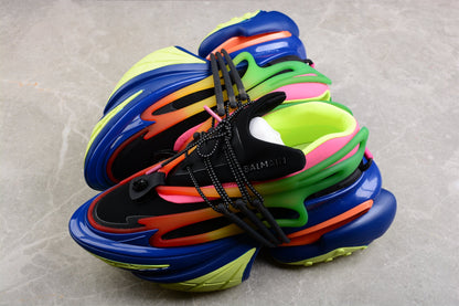 Balmain B-Runner Sneakers Multicolor Neon, Luxus trifft Future-Design in Farbe