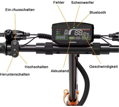 E-Scooter D7/D7 PRO ABE (Premium Version), NFC/Blinker/APP, 90-120KM Reichweite 20,8AH