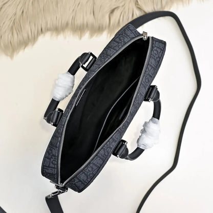 Dior Men’s Briefcase in Dior Oblique Jacquard). VLP.LIFE