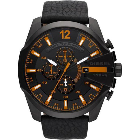 Diesel Mega Chief DZ4291 Men's Watch, Black and Orange