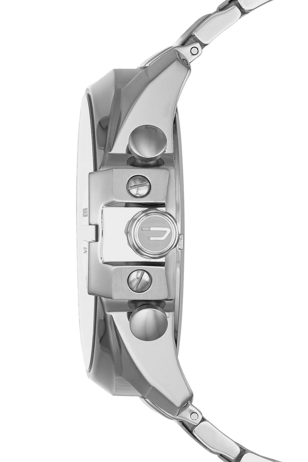 Diesel Mega Chief DZ4308, Silver Tone and Black, view 3