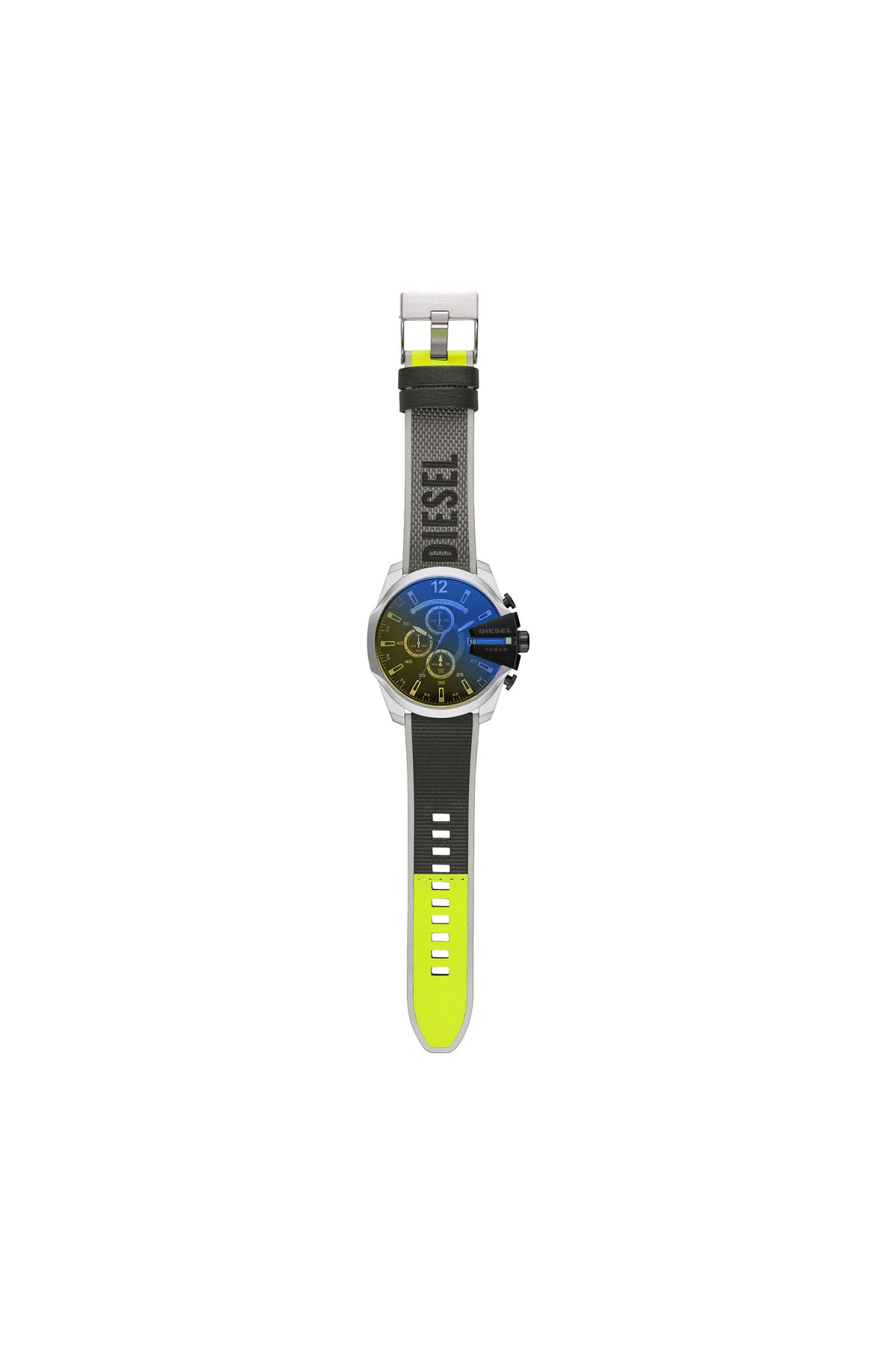 Diesel Mega Chief DZ4523, Iridescent Dial and Black Nylon, view 2