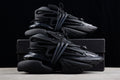 Balmain B-Runner Sneakers Triple Black, Luxus im monochromen Future-Design