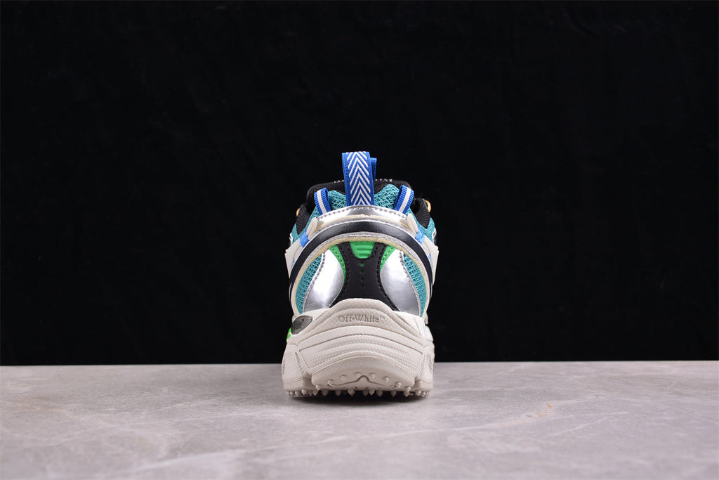 Off-White™ x Nike Terra Forma in the blue/green/silver colorway.