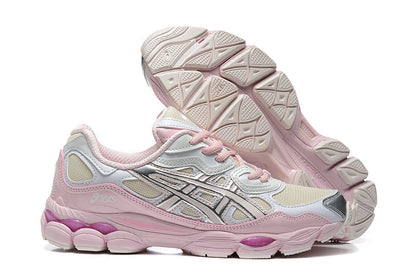 ASICS Retro Runner Sneaker Damen Weiß Rosa Dämpfung