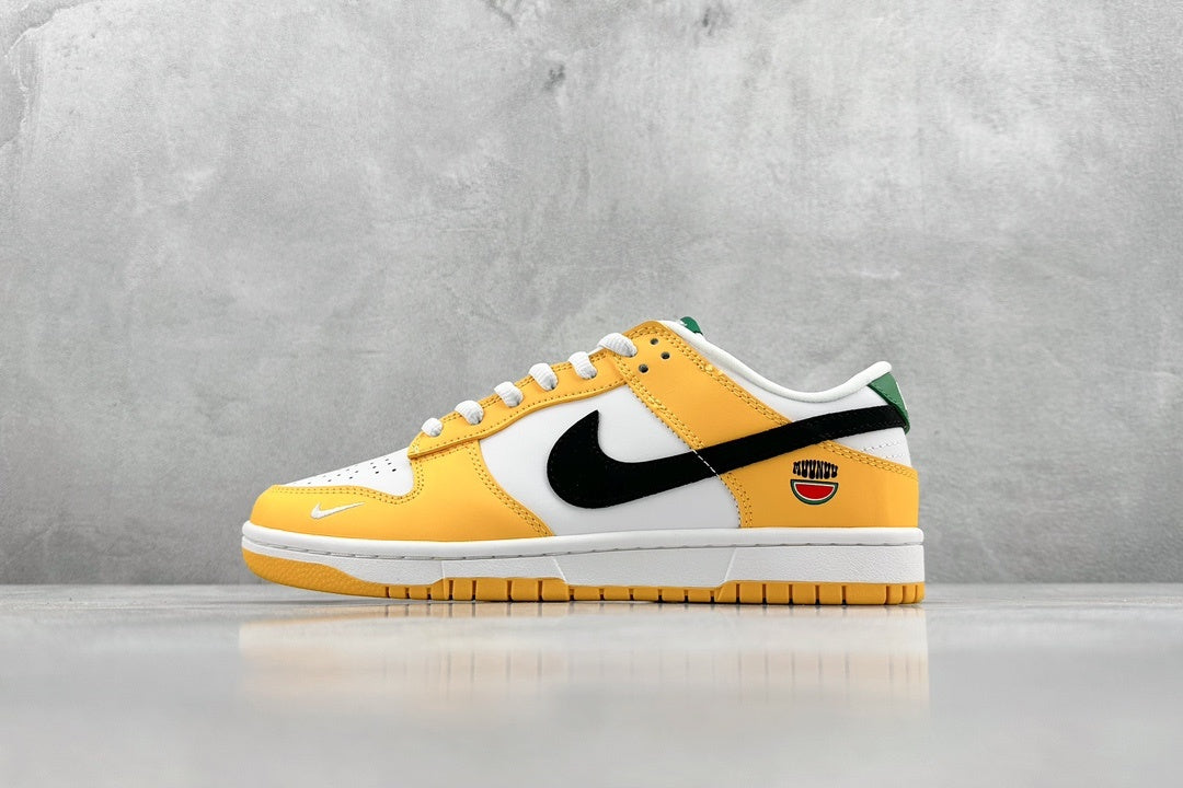 Yellow, white and black low-top sneaker, product view 1