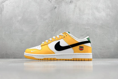 Yellow, white and black low-top sneaker, product view 1