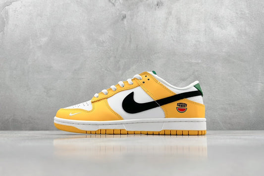 Yellow, white and black low-top sneaker, product view 1