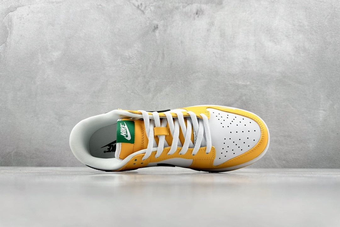 Yellow, white and black low-top sneaker, product view 3