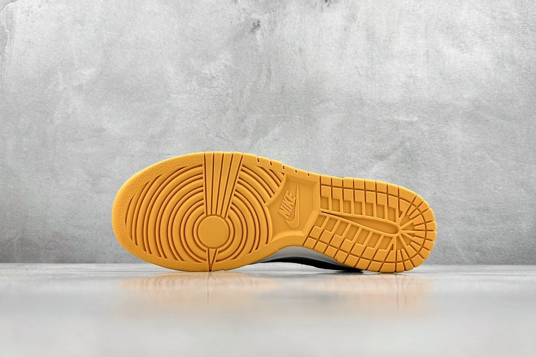 Yellow, white and black low-top sneaker, product view 4