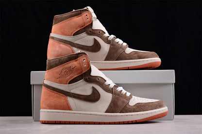 Air Jordan 1 Retro High OG, Sandstone Brown & Ember Orange