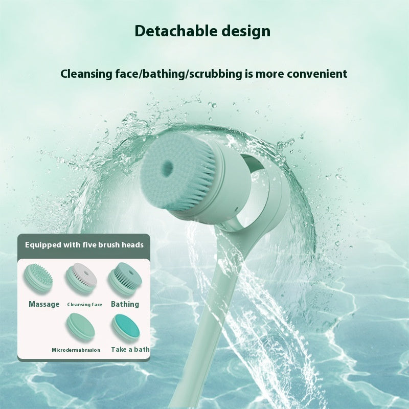 Electric Bath Brush Automatic Back Rubbing Long Handle Brush