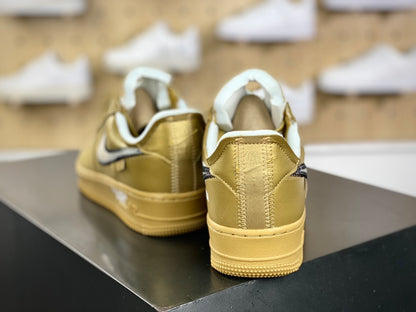 Metallic gold low-top sneakers, product detail 3015