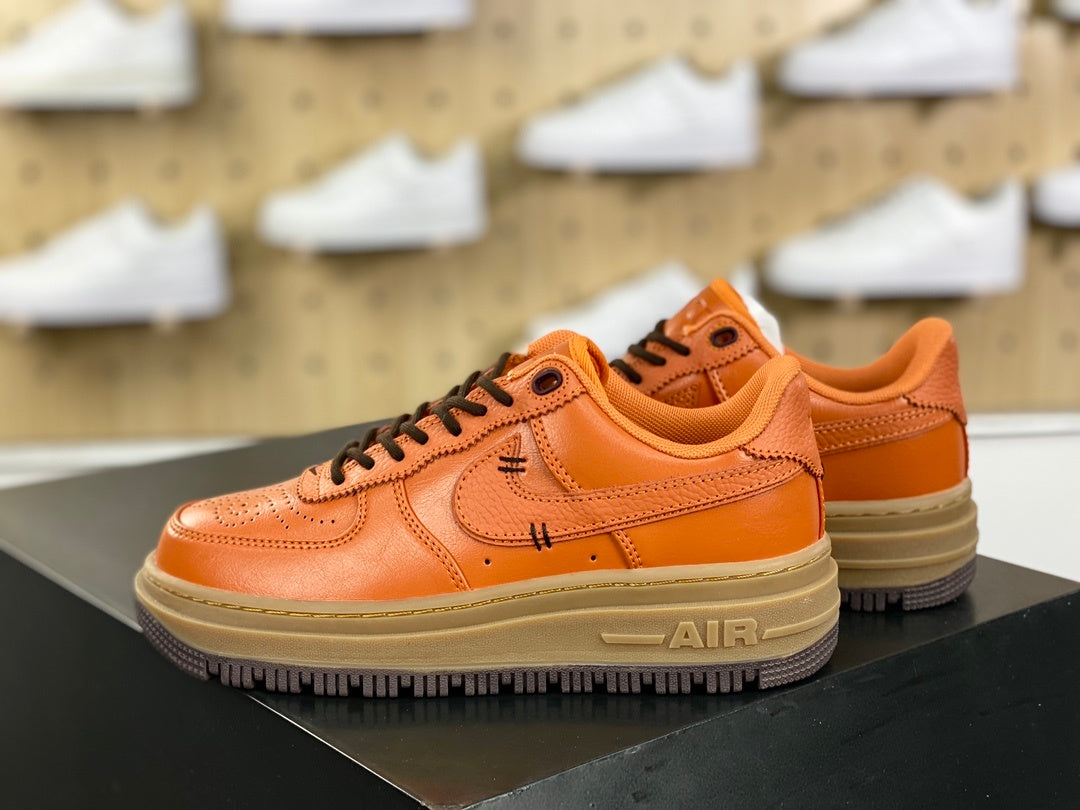 Orange and brown low-top sneakers, product detail 3005