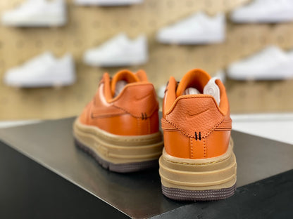 Orange and brown low-top sneakers, product detail 3007