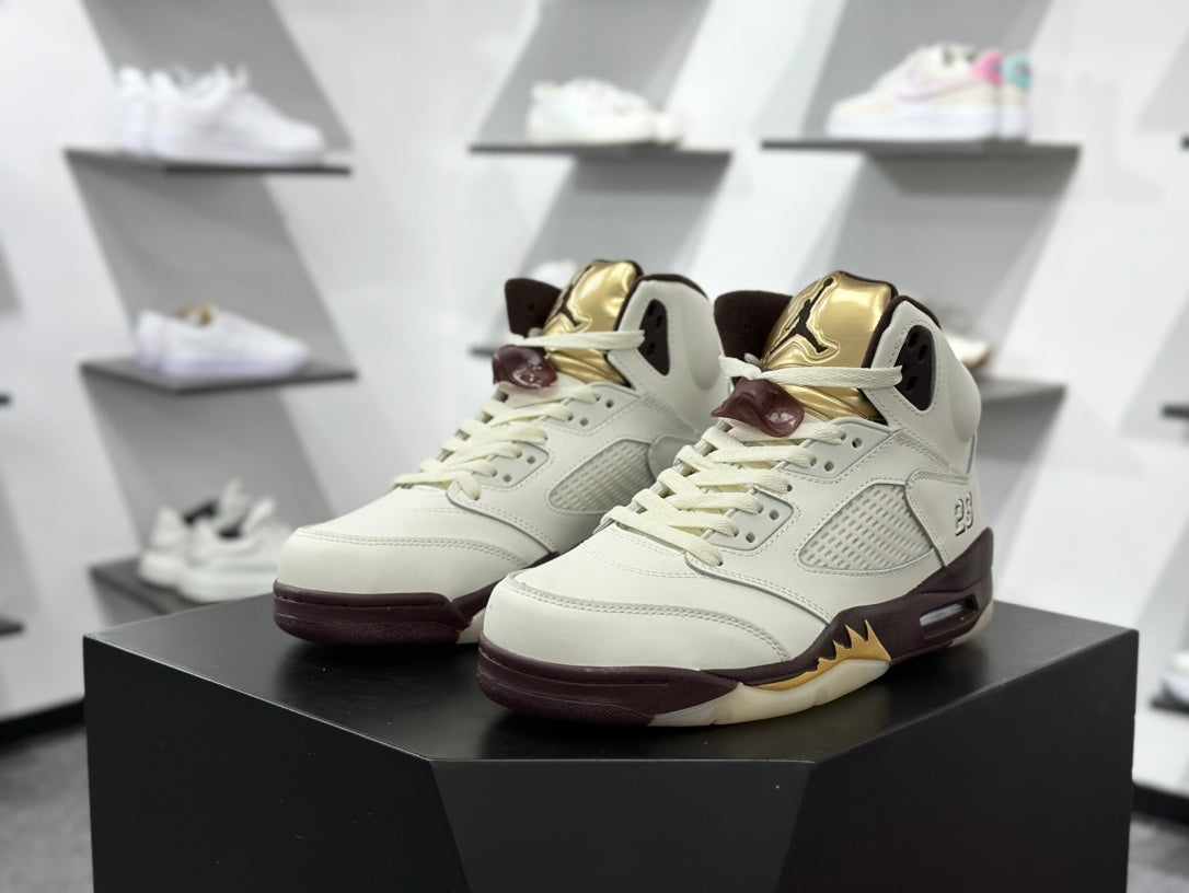 Air Jordan 5 Retro Golden Ticket | Earth / Sail / Metallic Gold | supplied product photograph